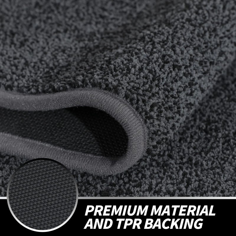 LINLA Indoor Doormat, Super Absorbs Mud Mat, Washable Non-Slip Rubber Backing Clean Door Mat for Doorways Inside Dirt Trapper Mats Shoes Scraper, 18x30 Inches Dark Gray - Image 3